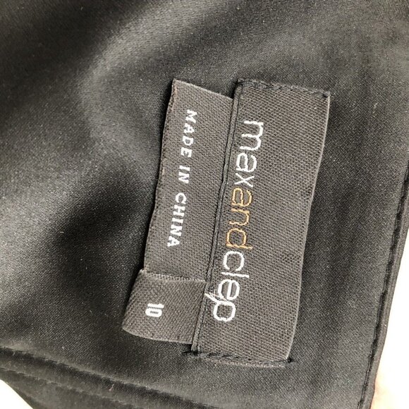 Max and Cleo Size 10 Little Black Dress V Neck Halter Cocktail Formal Open Back - Picture 9 of 10